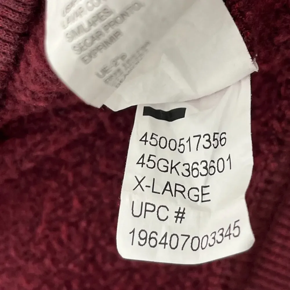 IZOD‎ Mens XL 1/4 Zip Pullover Sweater Maroon Advantage Performance Stretch Logo